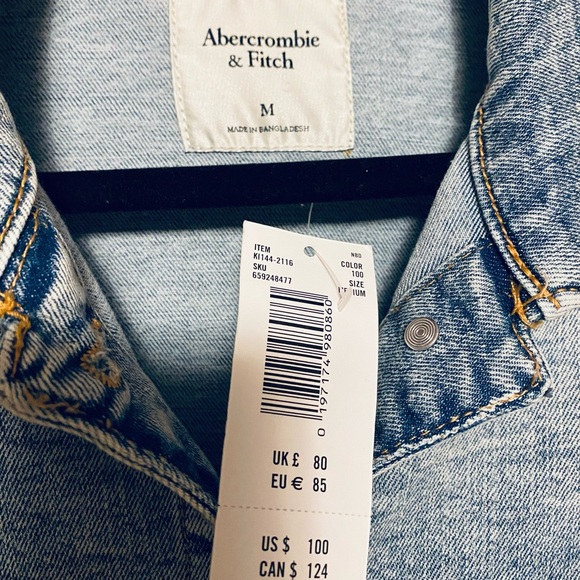 Abercrombie & Fitch Light Blue Denim Jacket - Picture 3 of 11